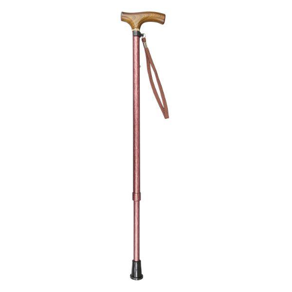 (30点) 【介護/医療】杖 すべりにくい杖 伸縮2段式 茶木目 1本入 オオサキメディカル 003...