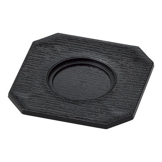 (750点) M11-641 耐熱むし椀(大・小)兼用 台 黒 マイン 00382046