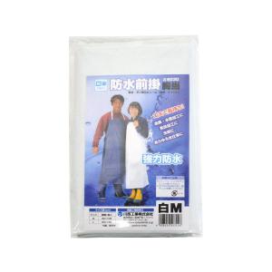 胸当てエプロン 抗菌ビニロン前掛 胸当 白 M ...の商品画像