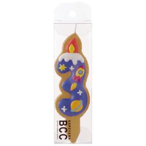 ナンバーキャンドル ろうそく 数字 クッキー 3番 ロケット （ ケーキ