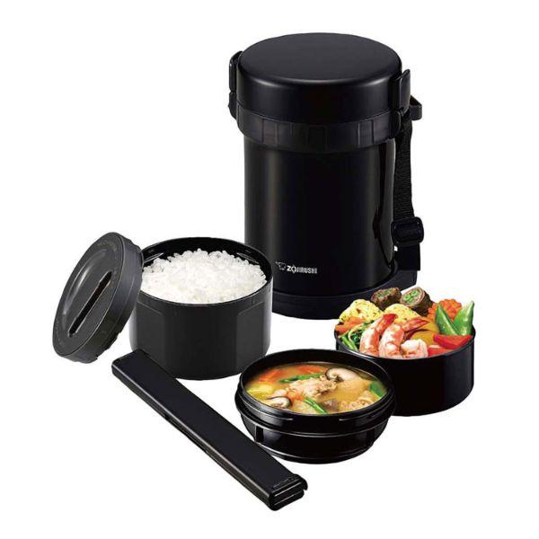 (1点) 【介護/医療】食器類 象印 ステンレスランチジャー SL-GH18(BA)ブラック 004...