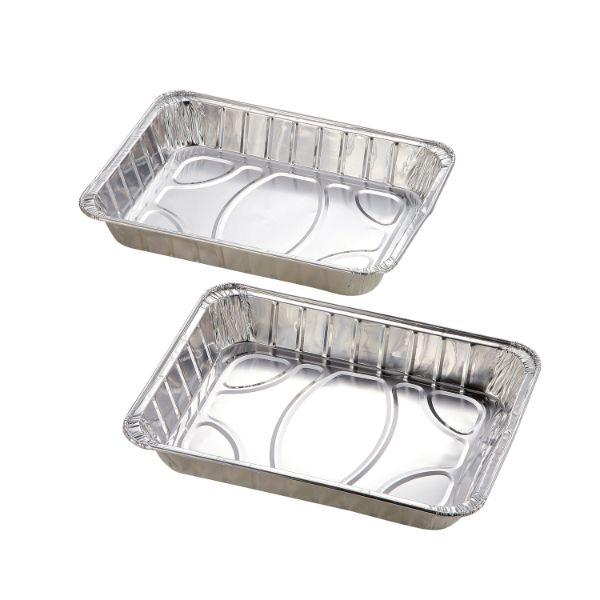 (60点) アウトドア用品 アルミバーベキュー深型プレート 460×335mm 2枚組 パール金属 ...