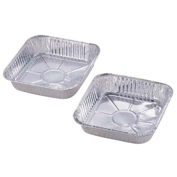 (60点) アウトドア用品 アルミ角型なべ 2枚組 パール金属 00437027