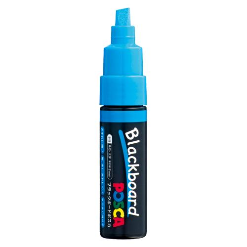 (5点) ボードマーカー ブラックボードポスカ 太字 水色 三菱鉛筆 00450787