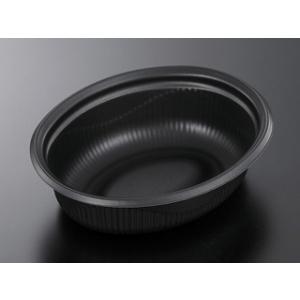 食品容器 カレー容器（プラスチック製） 中央化学 カレー容器 SDビストロM20-16深 BK身  ...