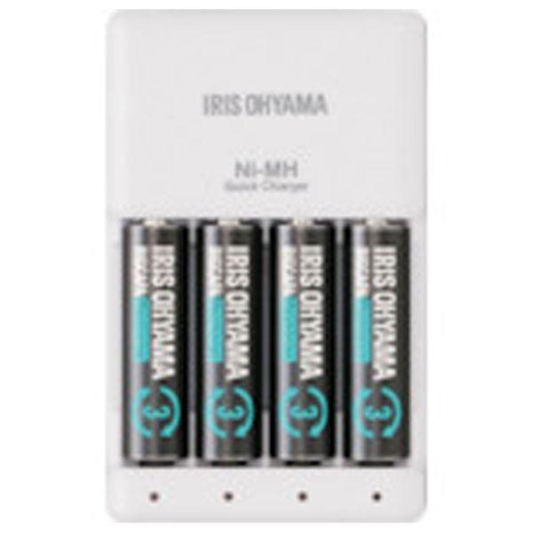 【10点】【防災】蓄電池 IRIS 578040 ビックキャパ リチャージ 急速充電器セット 単3型...