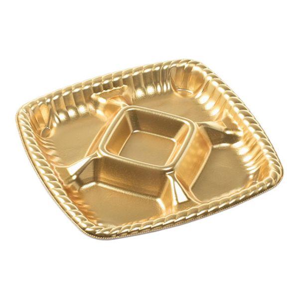 使い捨て食品容器 オードブル容器（プラスチック製） エフピコ ティアラプラッター220 本体 金 2...