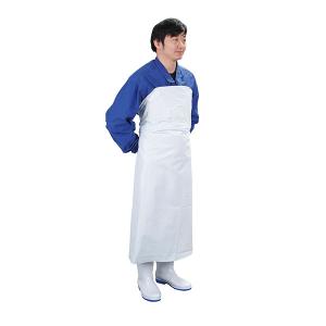 胸当てエプロン ワンタッチ前掛胸付 白 90×115 新日本ケミカル