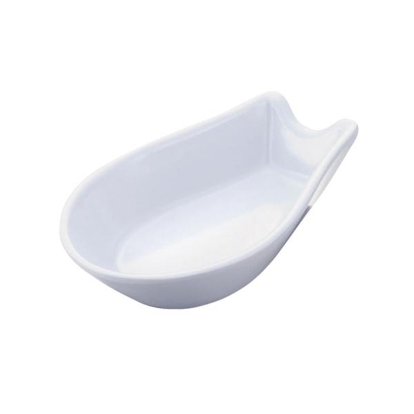 【1点】カトラリー C-80 メラミンレンゲ受皿 小 白 00482170