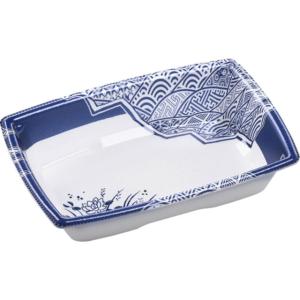 刺身・鮮魚容器 エフピコ 角盛鉢16-11(35) 本体 和陶青 50枚