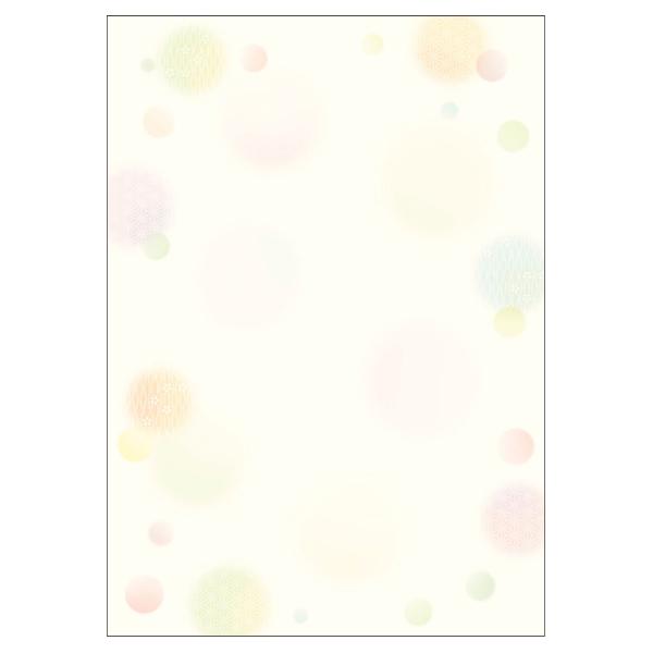 (5点) プリンター用紙 和柄用紙 和ごころ A4判 水玉 10枚入 ササガワ 00520115