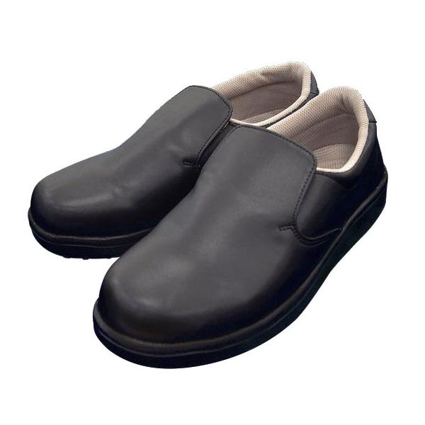 靴 長靴（飲食 食品工場用） コックシューズ 短靴 シェフグリップ 黒 23.0cm パックスタイル
