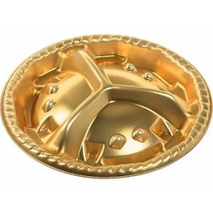 【25点】オードブル容器 シェルトプラッター丸10 本体 金 エフピコ 00556031