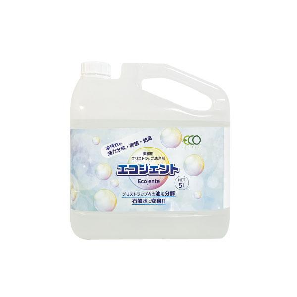 厨房用 廃油処理用品 グリーストラップ洗浄ツール グリストラップ 洗浄剤 エコジェント 5L 洗剤 ...