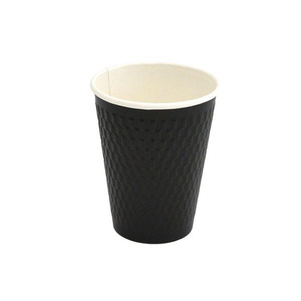 まとめ買い 紙コップエンボススリーブカップブラック400mLKMW-360ケーピープラテック 100...