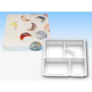 (300枚) 仕出し弁当容器 80-80おひとつワンピース・中仕切80-80白セット 北原産業 00...