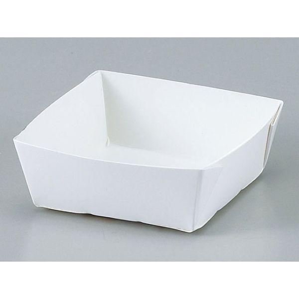 (2000枚) 紙トレー TT-50 50角トレー(白無地) 伊藤景パック産業 00631331