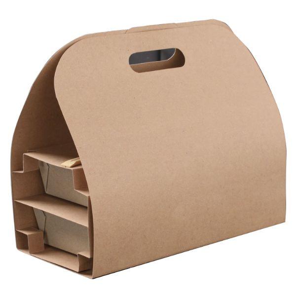 紙手提箱 OKAMOCHI カフェバッグ 2カ所止め【weeco】 容器スタイル50枚