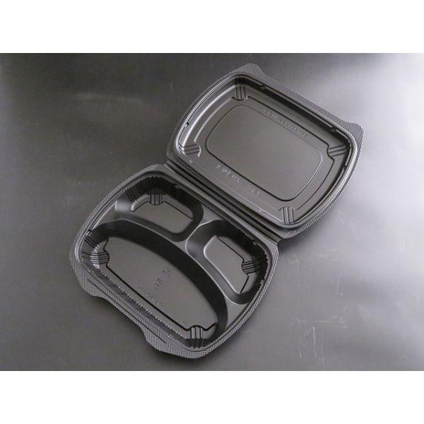 弁当容器 リスパック バイオデリカ シェルBOX80-2 黒【weeco】25枚