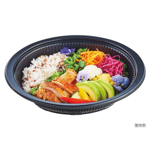 テイクアウト容器 エフピコ DLV楕円24-18(60)MSD 黒 本体50枚