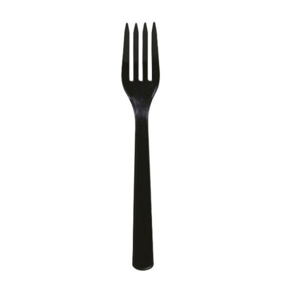 ポリ完封プラスチックフォーク16cm (黒) やなぎプロダクツ100枚 使い捨てフォーク 業務用 個...