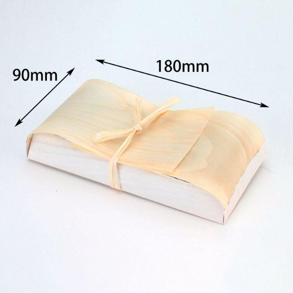 (2000枚) 木製トレー 経木文庫 6×3寸 アサヒグリーン 00674720