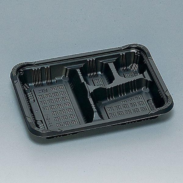 まとめ買い 弁当容器 憩い RP-2-1H 黒 E 本体 福助工業 600枚(50枚×12)