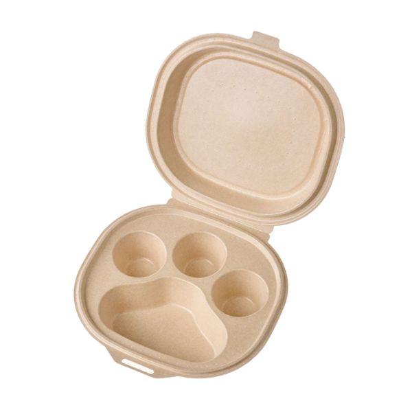 まとめ買い 弁当容器 ケーピープラテック NUCO ナチュラル 肉球型パッケージ 200枚(25枚×...