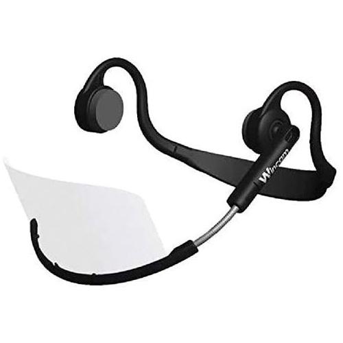 【1点】プラスチックマスク ウインカム ヘッドセットマスク ブラック 大一産業 00691089