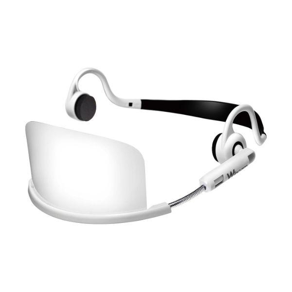 【1点】プラスチックマスク ウインカム ヘッドセットマスク ホワイト 大一産業 00691090