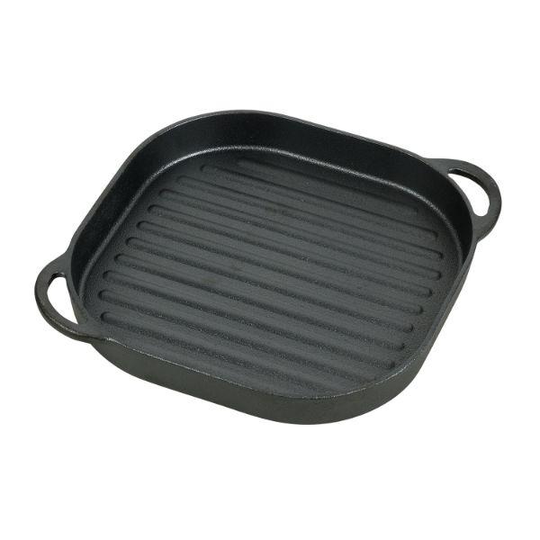 【1枚】スプラウト 鉄鋳物製グリルプレート24×24cm(ウェーブ) パール金属 00694628
