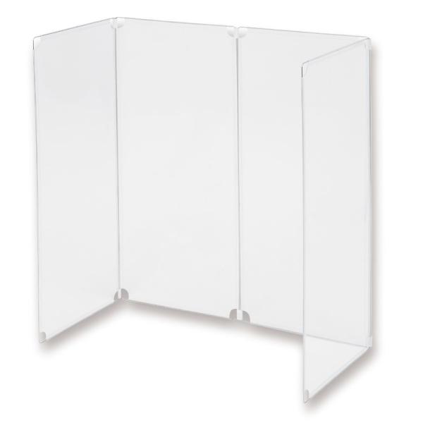 【10点】飛沫対策品 折りたたみ透明パーテーション 小 VGP60 アスカ 00734615