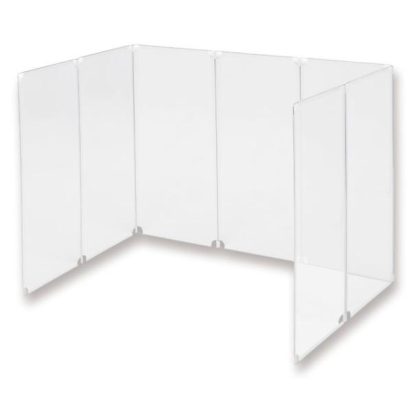 【1点】飛沫対策品 折りたたみ透明パーテーション 大 VGP90 アスカ 00734616