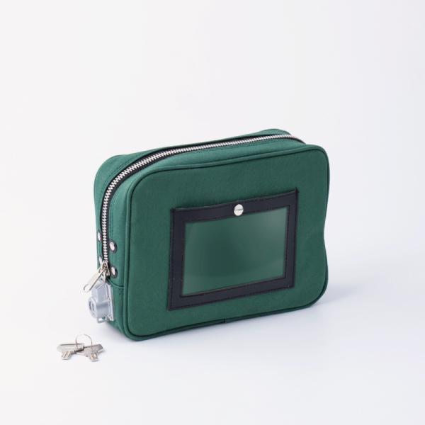 【1点】事務用品 鍵付きセキュリティポーチ A5用 グリーン ヒサゴ 00761260