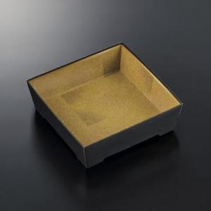 【25点】寿司容器 SKS 13-13(43) 金箔-黒 身 中央化学 00778718