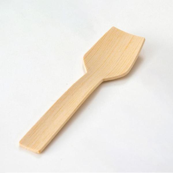 【1点】使い捨てスプーン 竹角スプーン9cm 100本入×80袋 萬洋 00783036