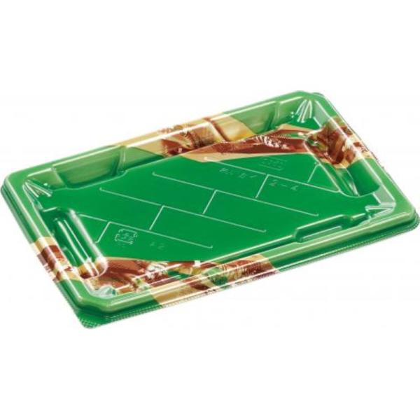 【600点】寿司容器 麗角 2-4 うるわし緑 エフピコ 00787721