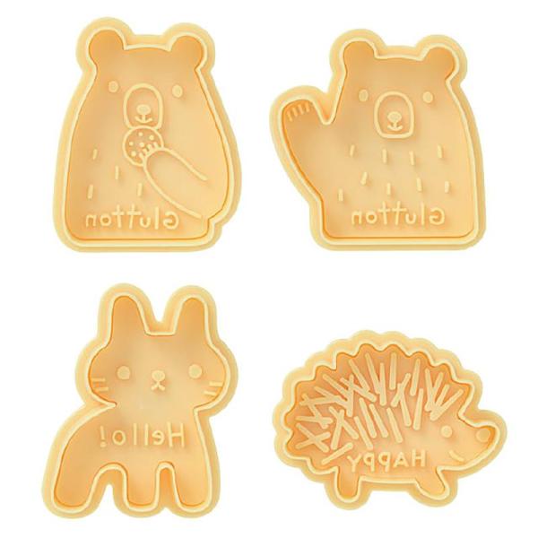 【1点】製菓用型 GLB-CKM1 グラットンファミリースタンプクッキーモールド-1(1セット) ヘ...