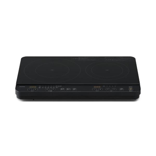 【2点】卓上コンロ 2口IHコンロIHK-WT41-B アイリスオーヤマ 00808195