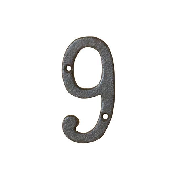 【1点】切文字 アイアンナンバー 9 友屋 00815420