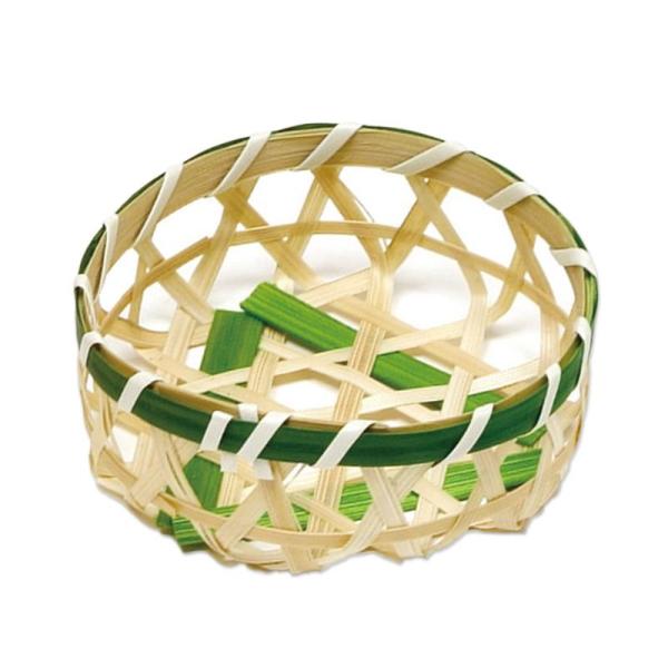 【50点】竹かご 青渕六ツ目(ミニ) 萬洋 00820353