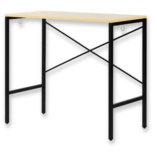 【1点】机 シンプルデスク 木目ブラック アスカ 00826631