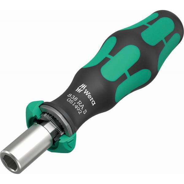 Wera 1/4”Hexラチェットドライバーハンドル ラピダプタークイックリリースチャック 838 ...