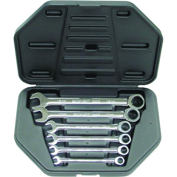 シグネット（SIGNET）ギアレンチ・スパナ6本セット【ミリ】〔34255〕