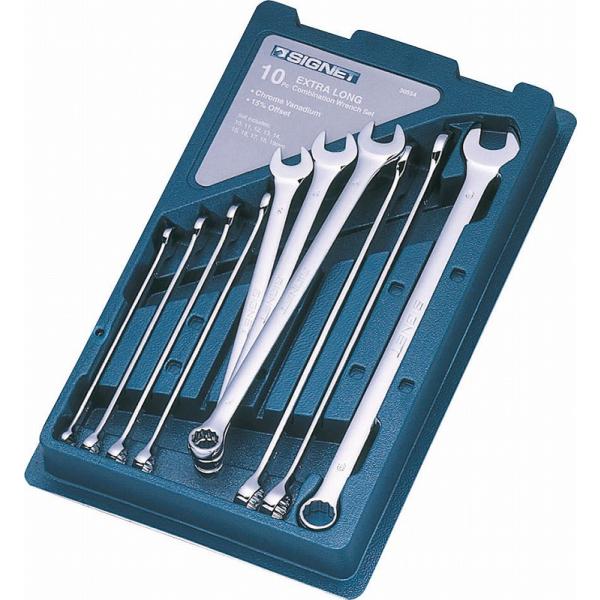 シグネット（SIGNET）超ロングコンビネーションレンチ・スパナ10本セット【ミリ】〔30554〕