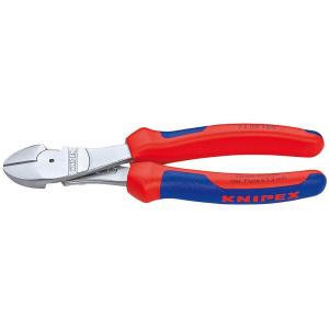 クニペックス（KNIPEX）クロームメッキ強力型斜ニッパー160mmコンフォートハンドル〔7405-...