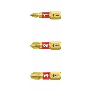 Wera(ヴェラ ウェラ ベラ)1/4”プラスビット3本セ�