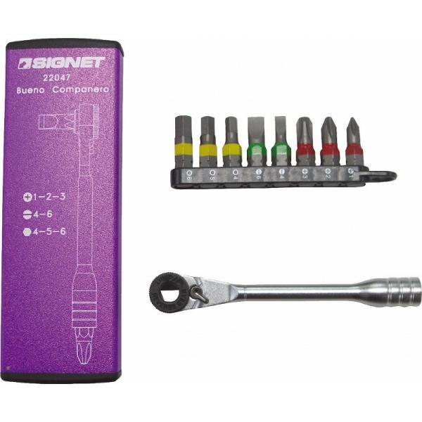 シグネット（SIGNET）【SIGNET】ミニビットラチェットセットパープル〔22047〕