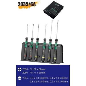 Wera（ヴェラ） 精密ドライバー6本セット【トルクス】〔2067/S6