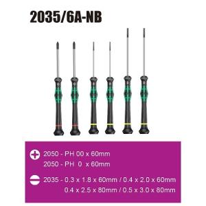 Wera   2035/6A-NB 精密プラス＆マイナスドライバーセット